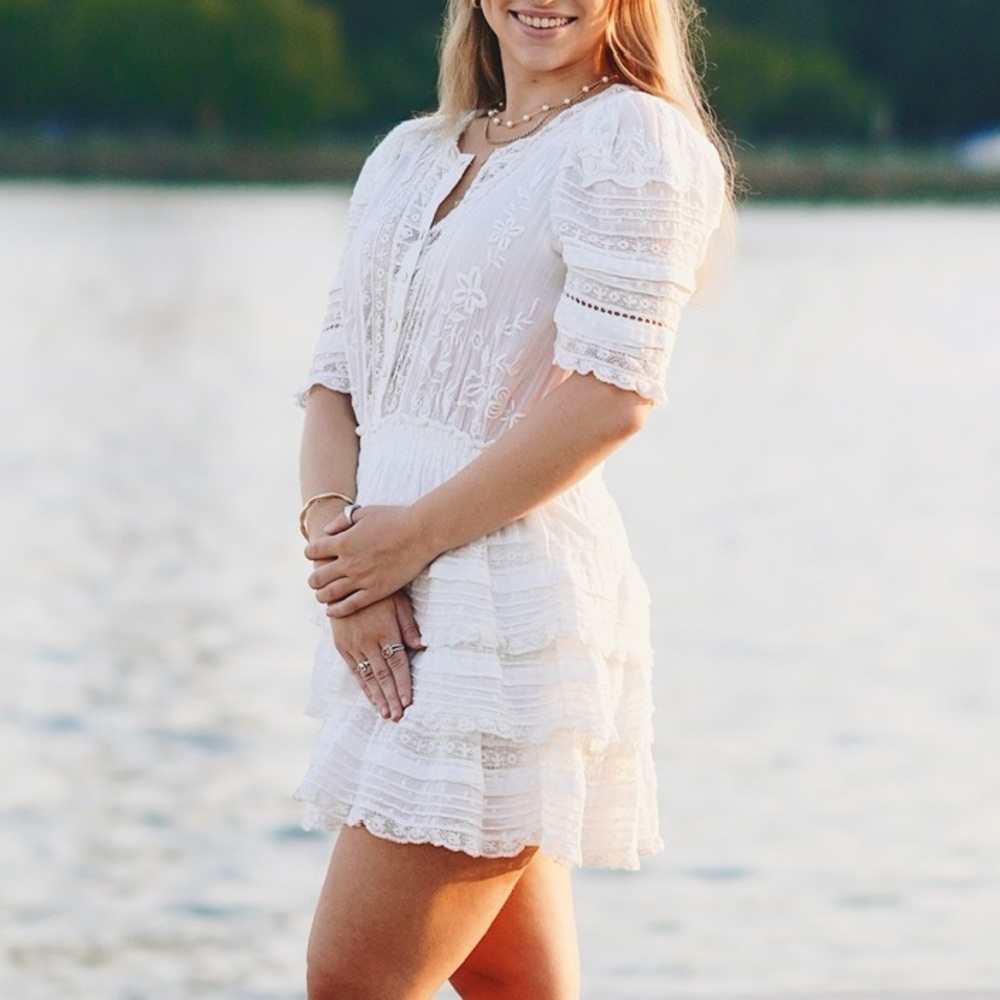 Loveshackfancy white lace dress